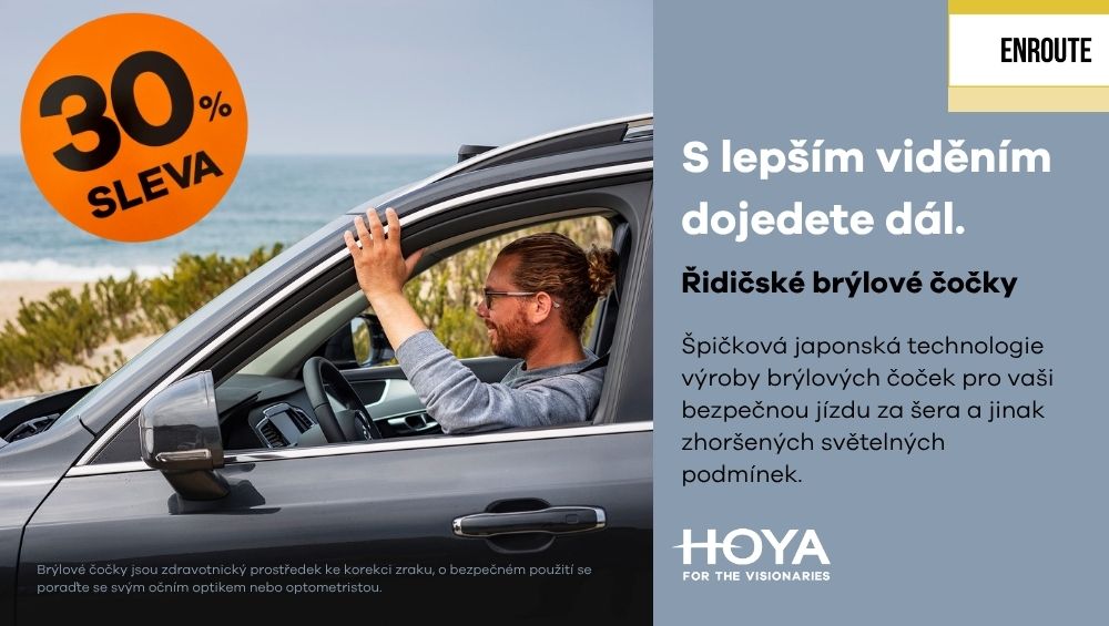 Sleva 30% na brýlové čočky pro řidiče