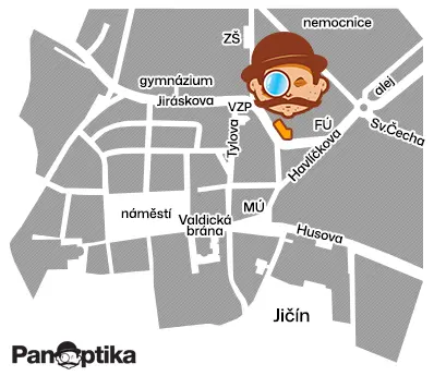 Oční optika Pan Optika v Jičíně - mapa